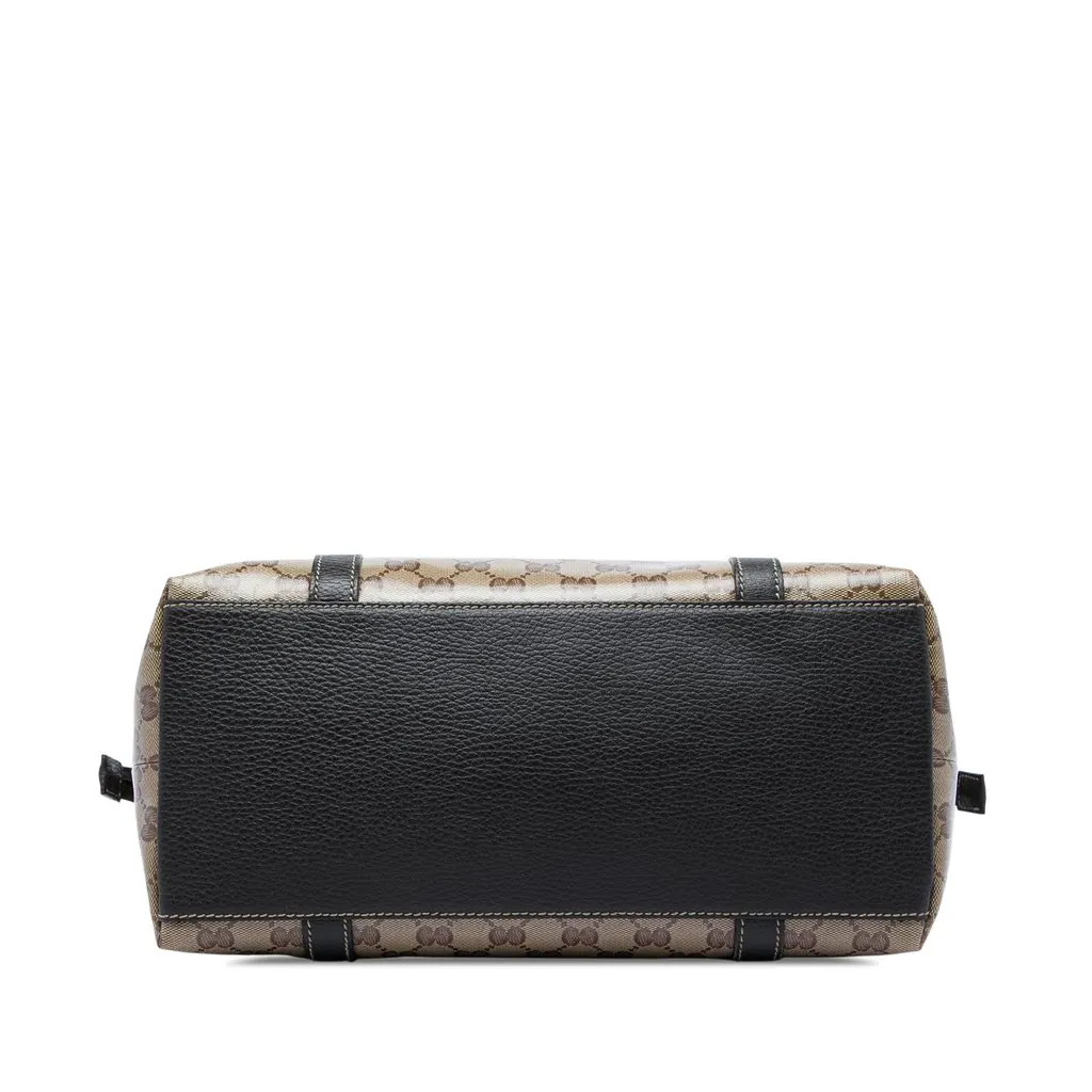Gucci Medium GG Crystal Charm Dome Satchel Beige Good - Inside View