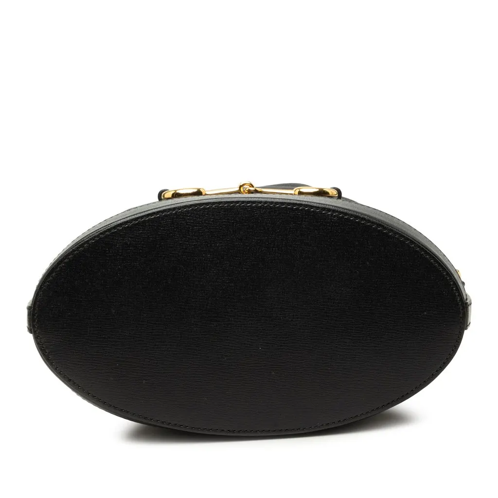 Gucci Calfskin Horsebit 1955 Bucket Bag Black Leather Very good - Inside View