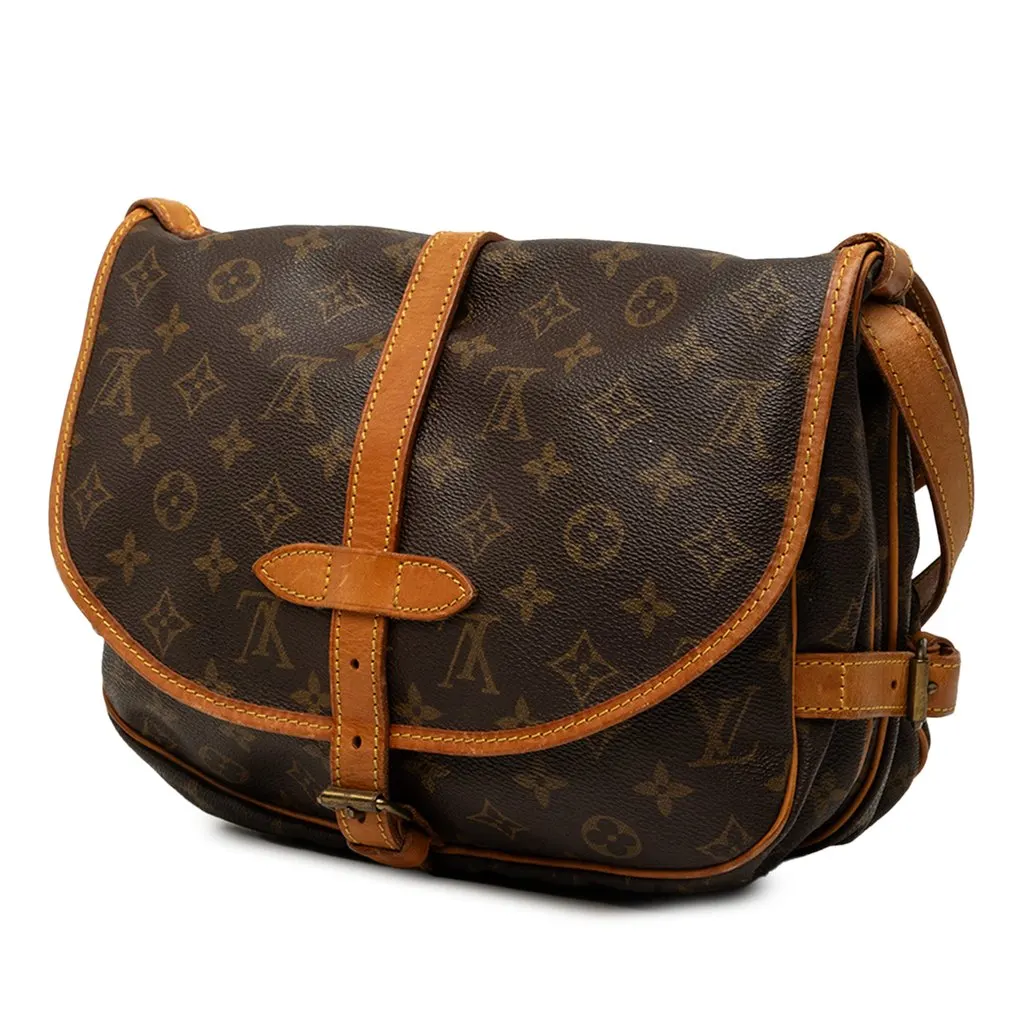 Louis Vuitton Monogram Saumur 30 Brown Canvas Good - Back View