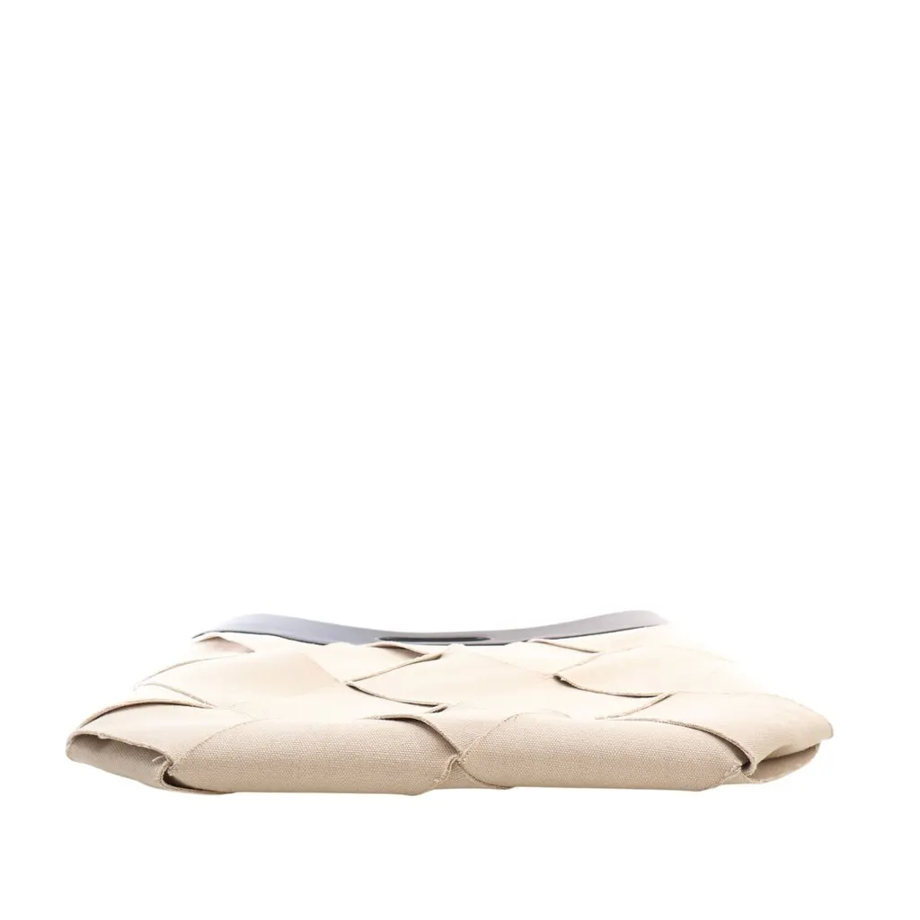 Bottega Veneta Small Canvas French Calfskin Slip Tote Beige Canvas Very good - Inside View