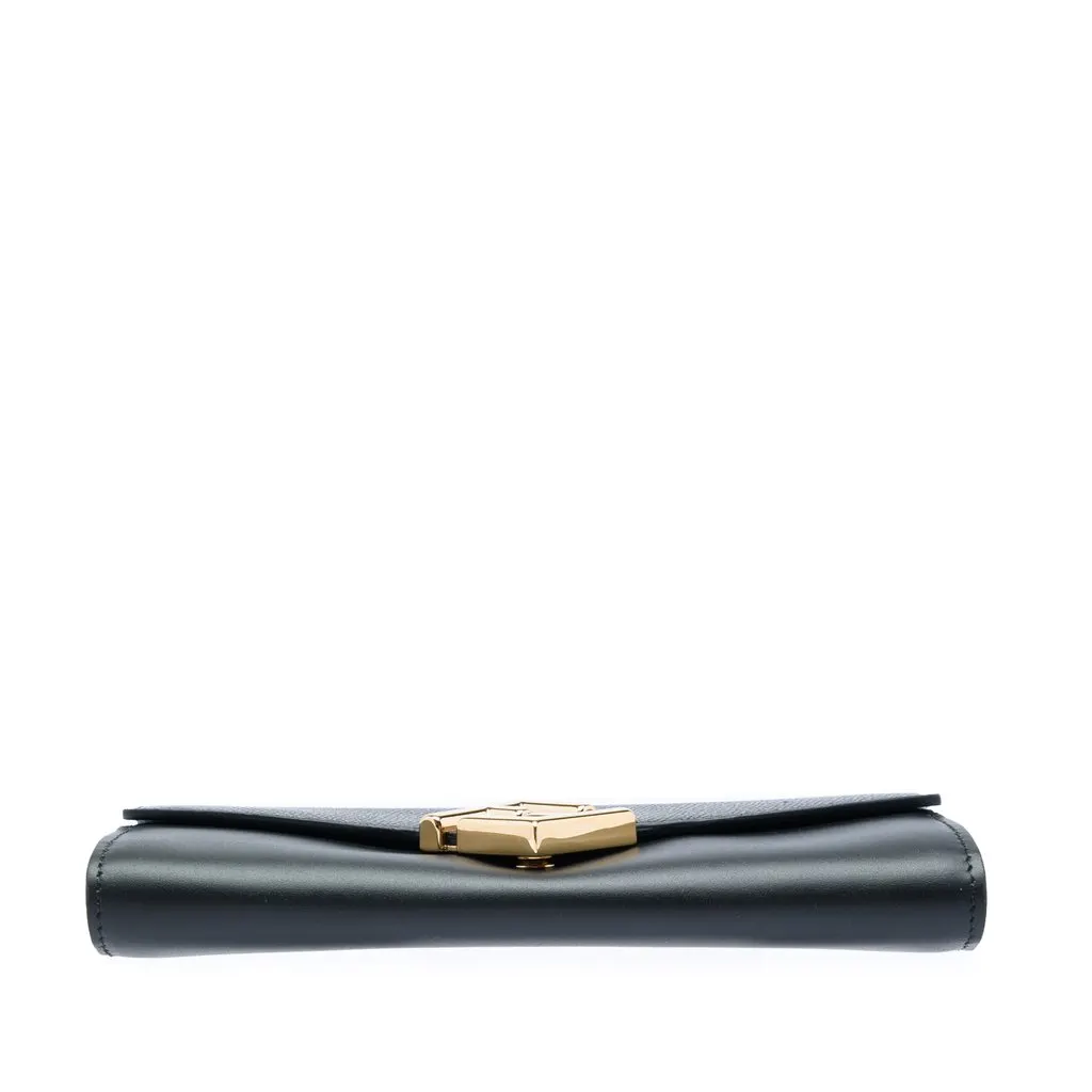 Fendi Smooth and Grained Calfskin Vitello King Cruise FF Diamonds Continental Envelope Wallet On Chain Black Leather Very good - Inside View