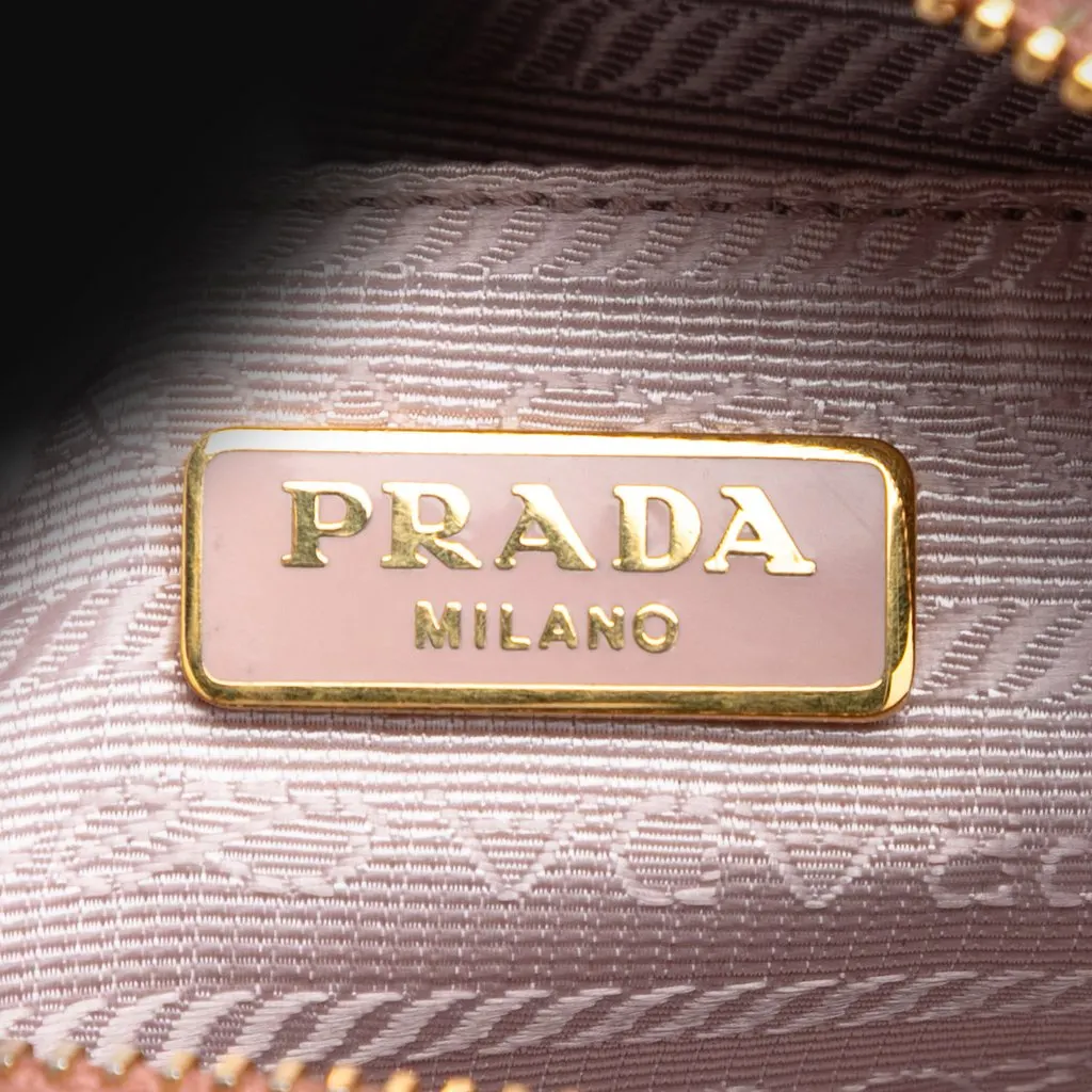 Prada Saffiano Vernice Bow Camera Bag Brown Leather Very good - Box View
