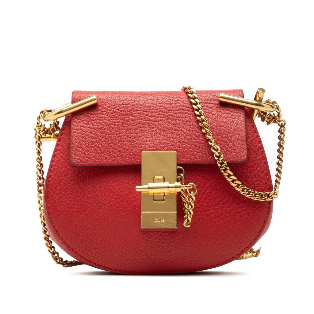 Chloé Nano Grained Lambskin Drew Crossbody
