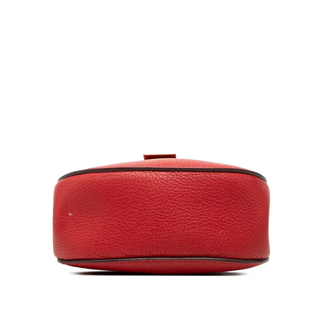 Chloé Nano Grained Lambskin Drew Crossbody Red Leather Very good - Inside View