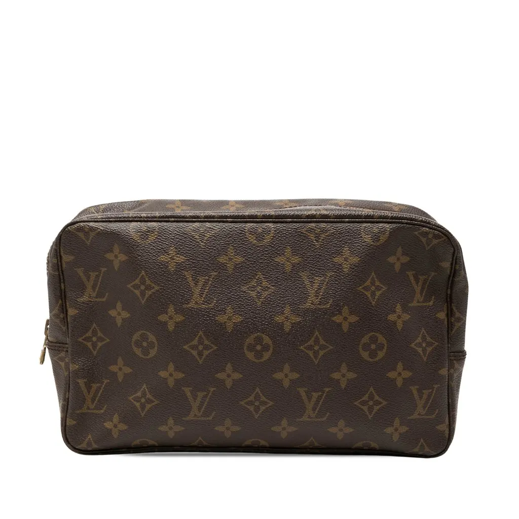 Louis Vuitton Monogram Trousse Toilette 28 Brown Canvas Good - Front View