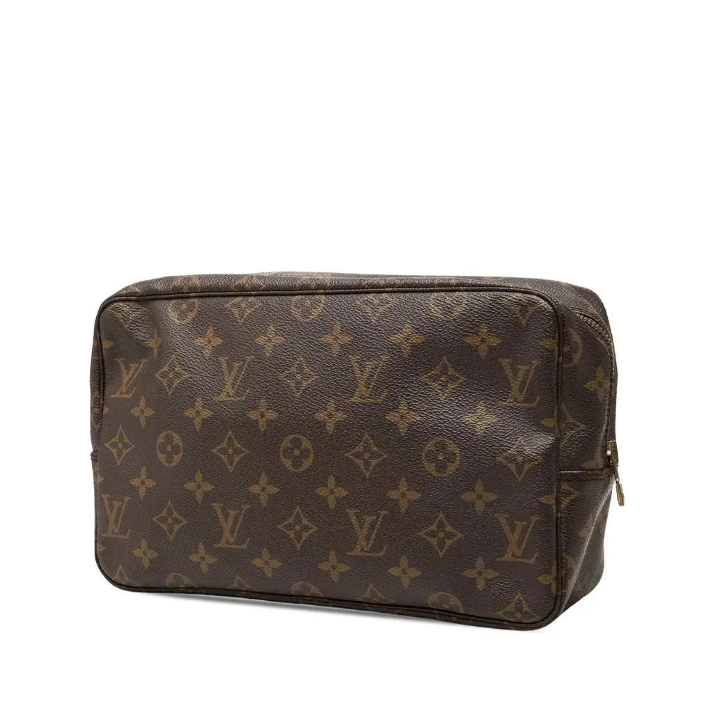 Louis Vuitton Monogram Trousse Toilette 28 Brown Canvas Good - Back View
