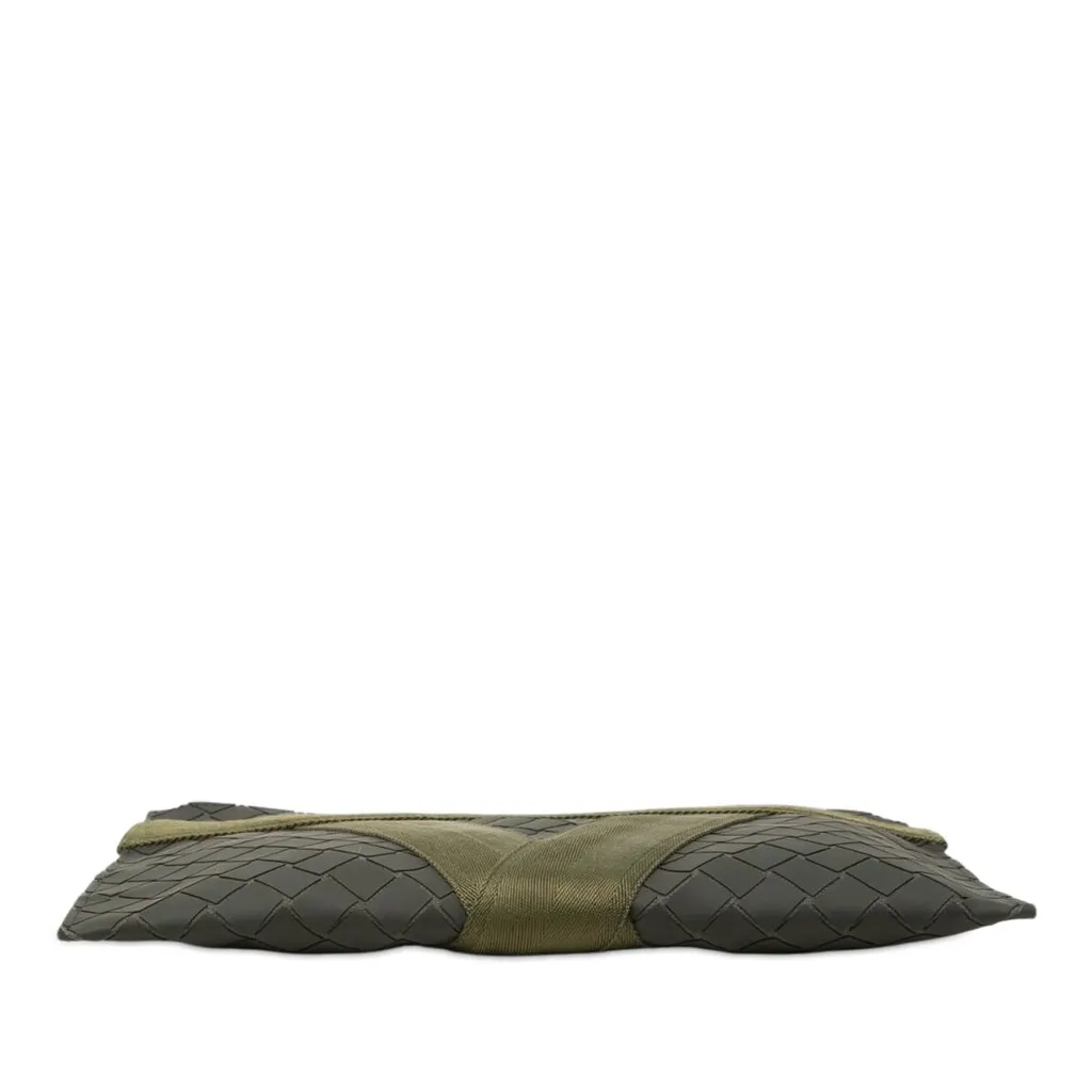 Bottega Veneta Rubber Intreccio Buffer Clutch Green Polyester Very good - Inside View