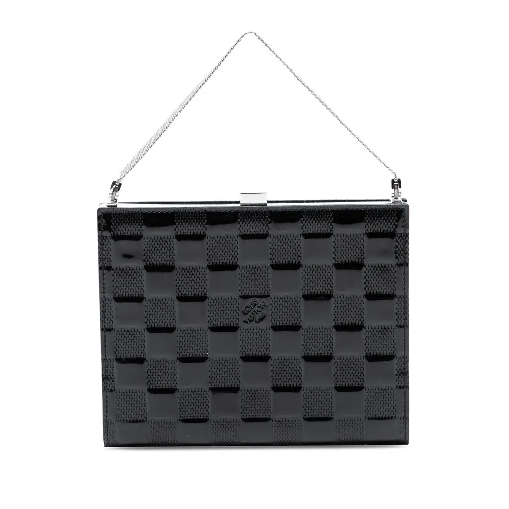 Louis Vuitton Damier Vernis Ange MM Black Leather Very good - Front View