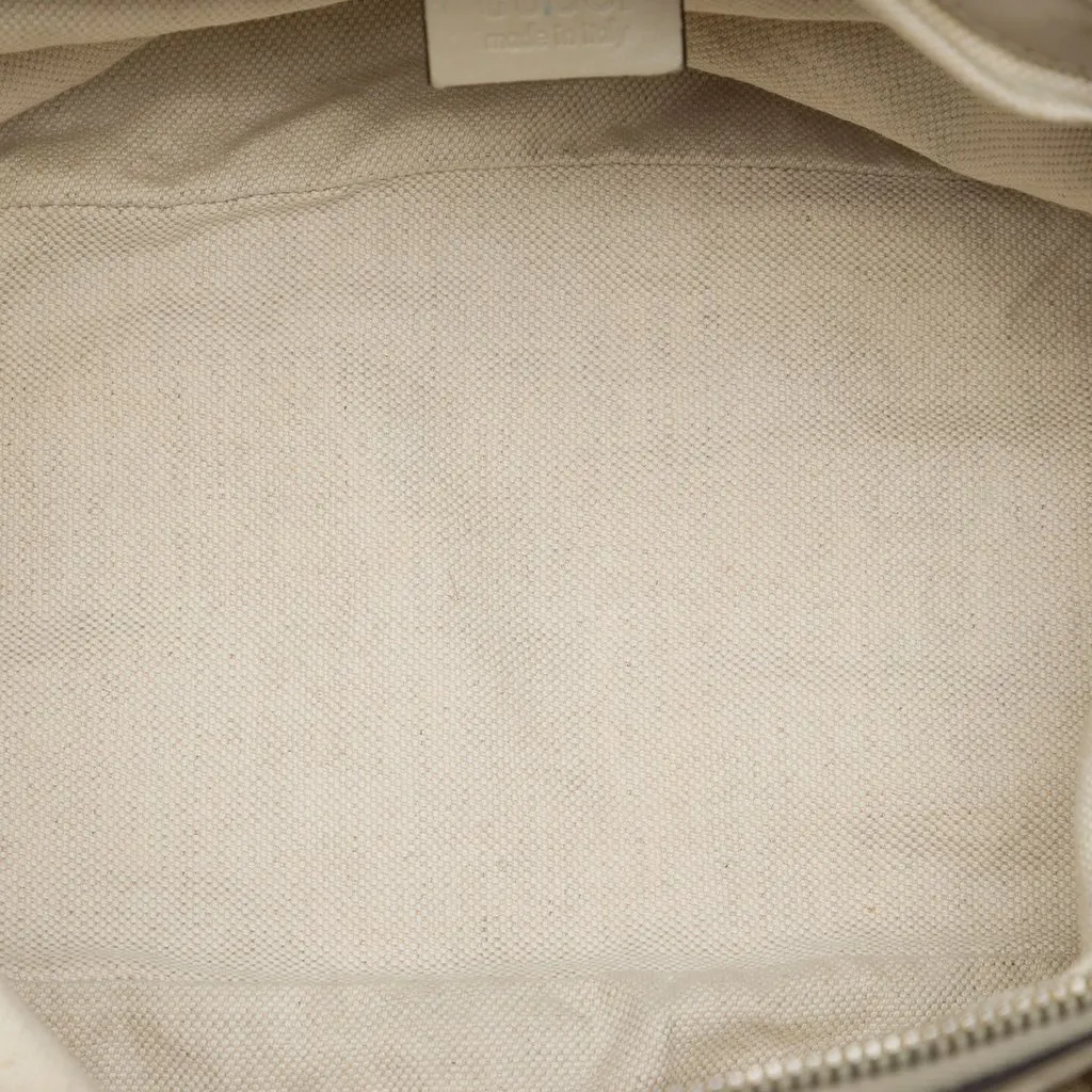 Gucci GG Canvas Sukey Satchel Beige Canvas Good - Model View