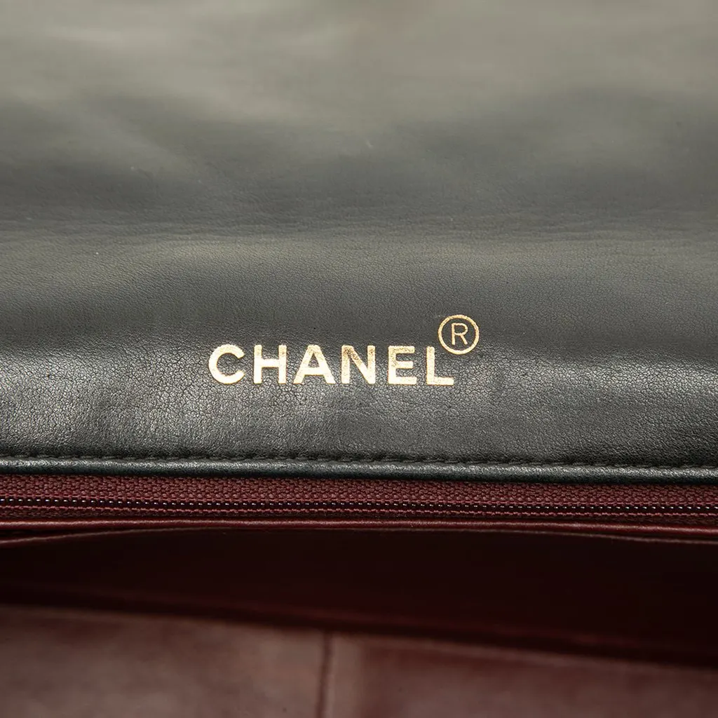 Chanel Medium Lambskin Diana Flap Black Leather Good - Box View