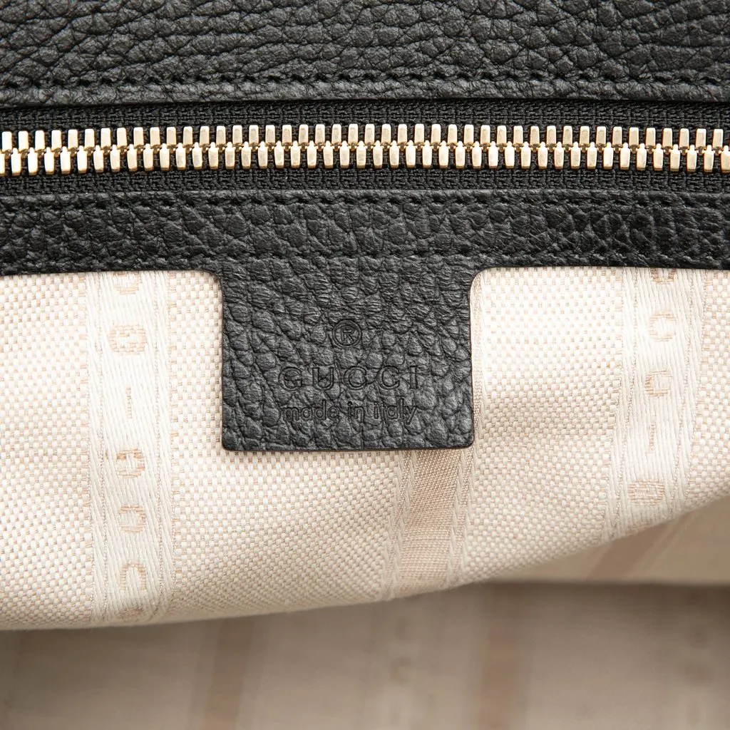Gucci Dollar Calfskin Lady Satchel Black Leather Very good - Box View