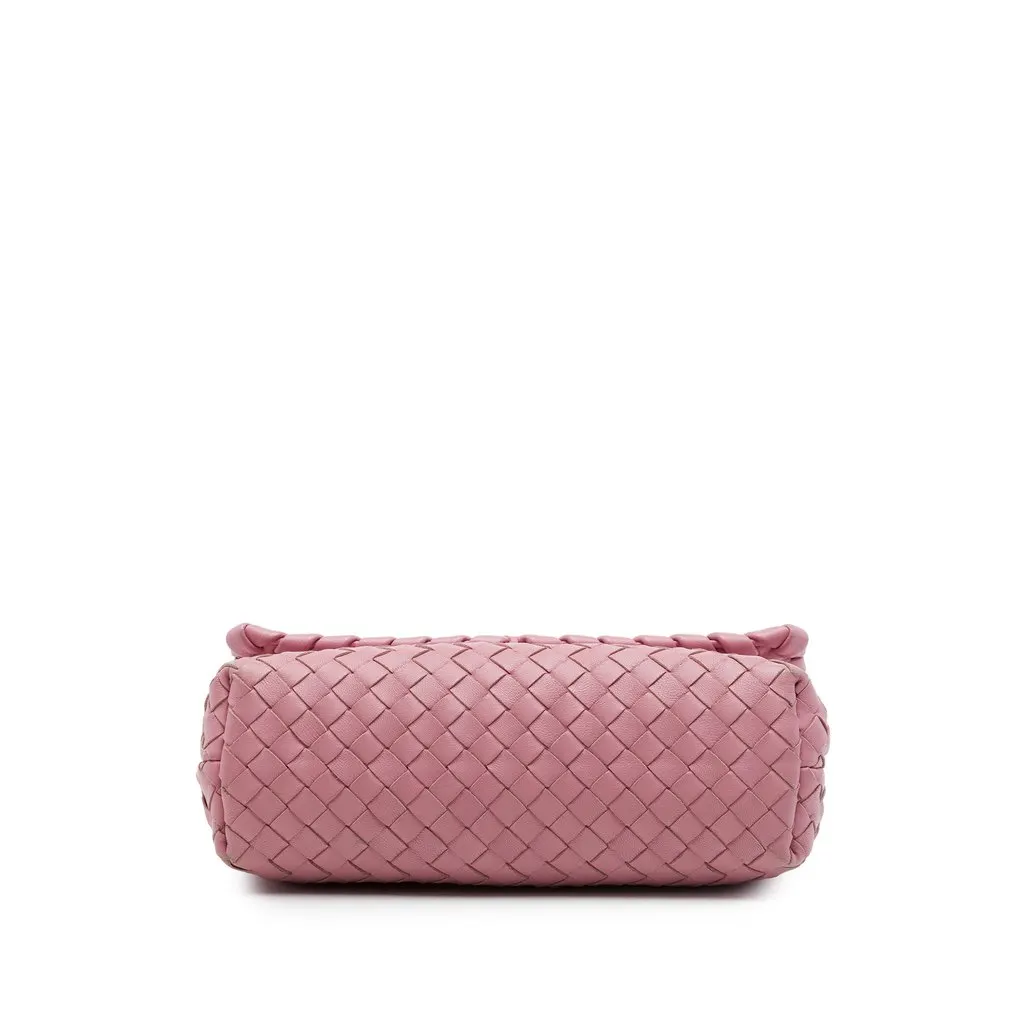 Bottega Veneta Small Nappa Intrecciato Olimpia Shoulder Bag Pink Leather Very good - Inside View