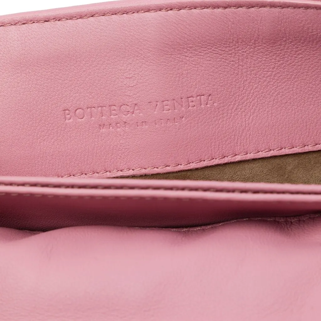 Bottega Veneta Small Nappa Intrecciato Olimpia Shoulder Bag Pink Leather Very good - Box View