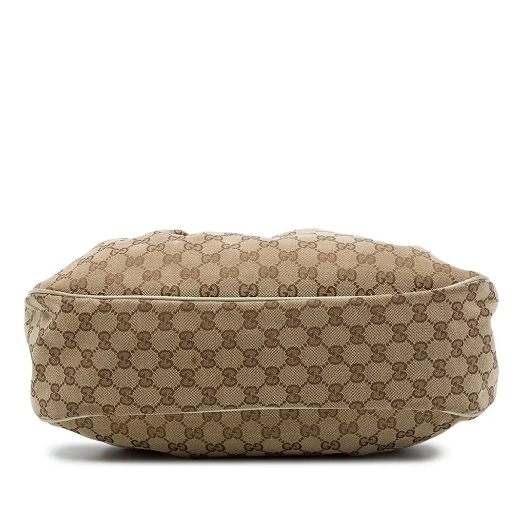 Gucci GG Canvas Sukey Shoulder Bag Beige Canvas Good - Inside View