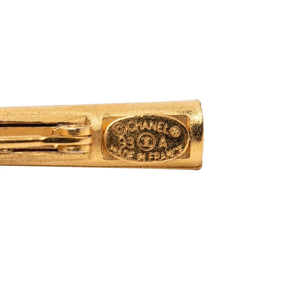 Chanel Gold Plated Cambon Paris Arrow Heart Swing Brooch Gold Metal Very good - Inside View