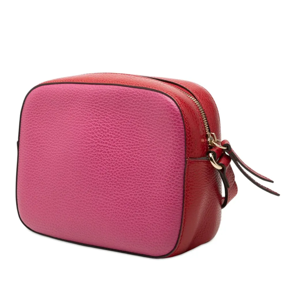 Gucci Small Bicolor Leather Soho Disco Crossbody Pink Leather Very good - Back View