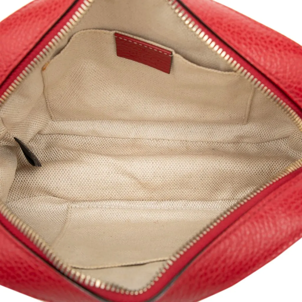 Gucci Small Bicolor Leather Soho Disco Crossbody Pink Leather Very good - Model View
