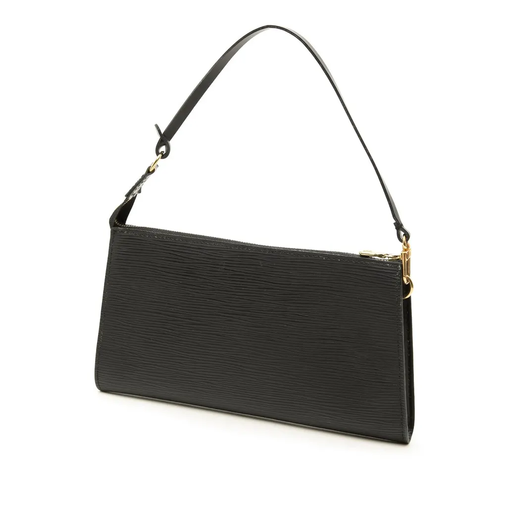 Louis Vuitton Epi Pochette Accessoires Black Leather Good - Back View