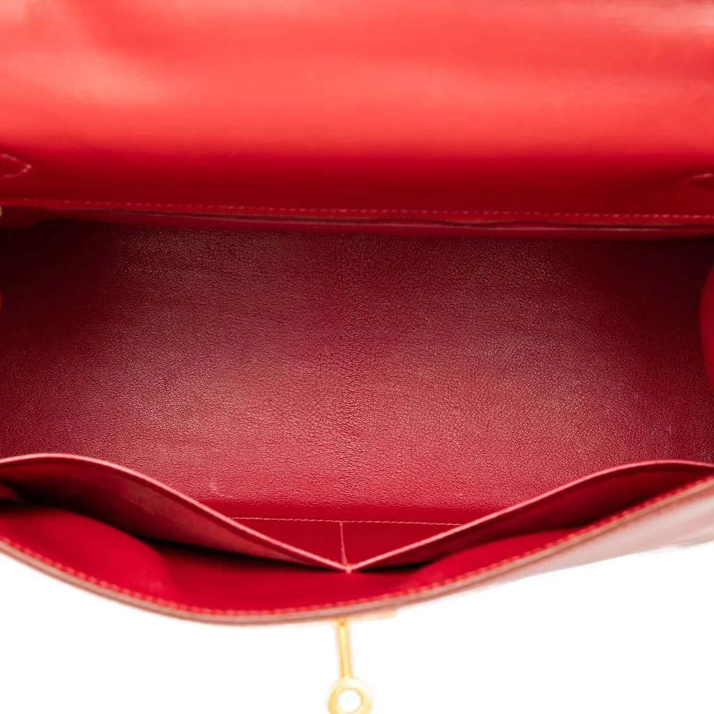 Hermès Box Calf Kelly Sellier 32 Red Leather Very good - Model View