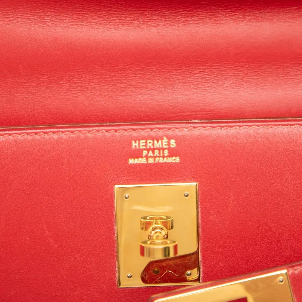 Hermès Box Calf Kelly Sellier 32 Red Leather Very good - Box View
