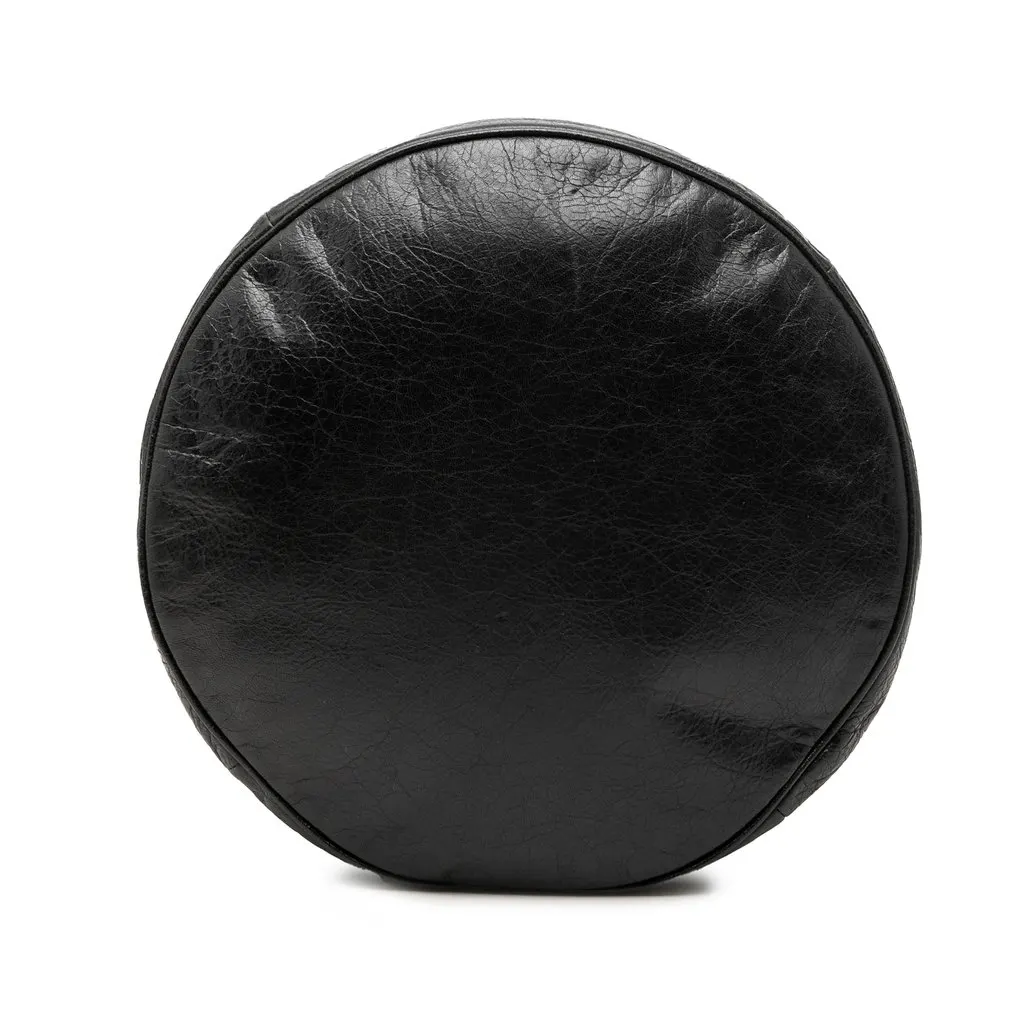 Balenciaga Lambskin Round Arena Air Hobo Black Leather Very good - Inside View