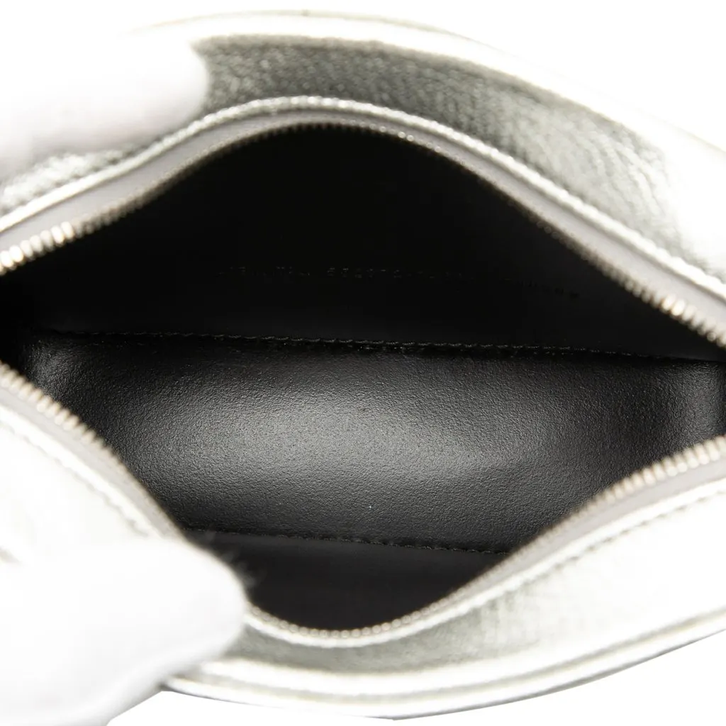 Balenciaga XS Metallic Leather Everyday Camera Bag Silver Leather Very good - Model View