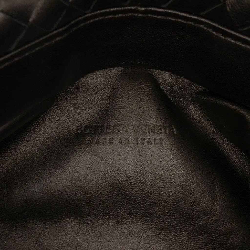 Bottega Veneta Small Nappa Intrecciato Fold Over Flap Crossbody Black Leather Never worn - Box View