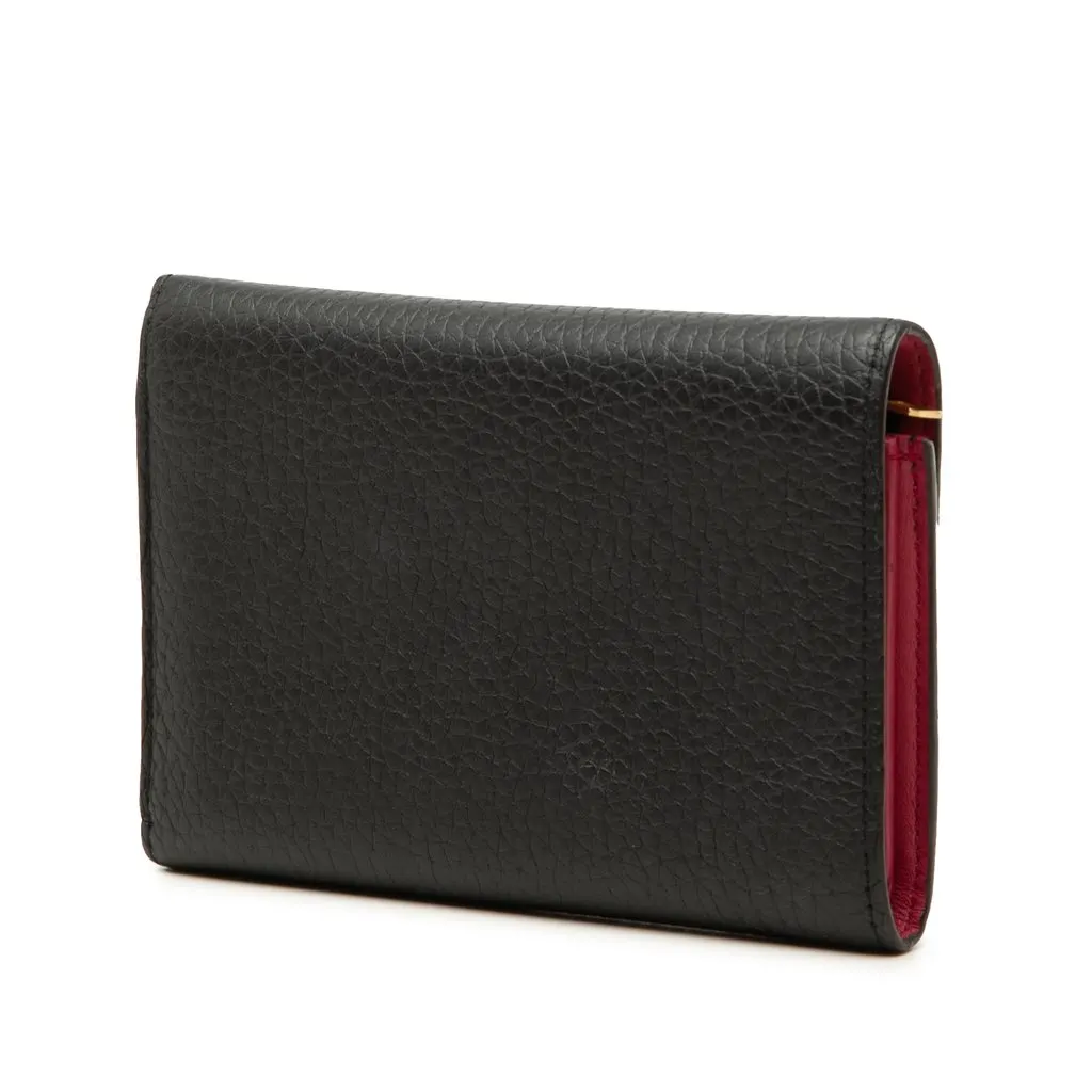 Louis Vuitton Taurillon Capucines Compact Wallet Black Leather Very good - Back View