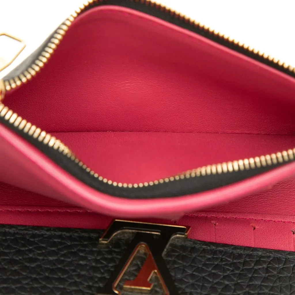 Louis Vuitton Taurillon Capucines Compact Wallet Black Leather Very good - Box View