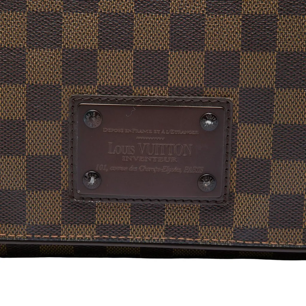 Louis Vuitton Damier Ebene Brooklyn MM Brown Very good - Box View