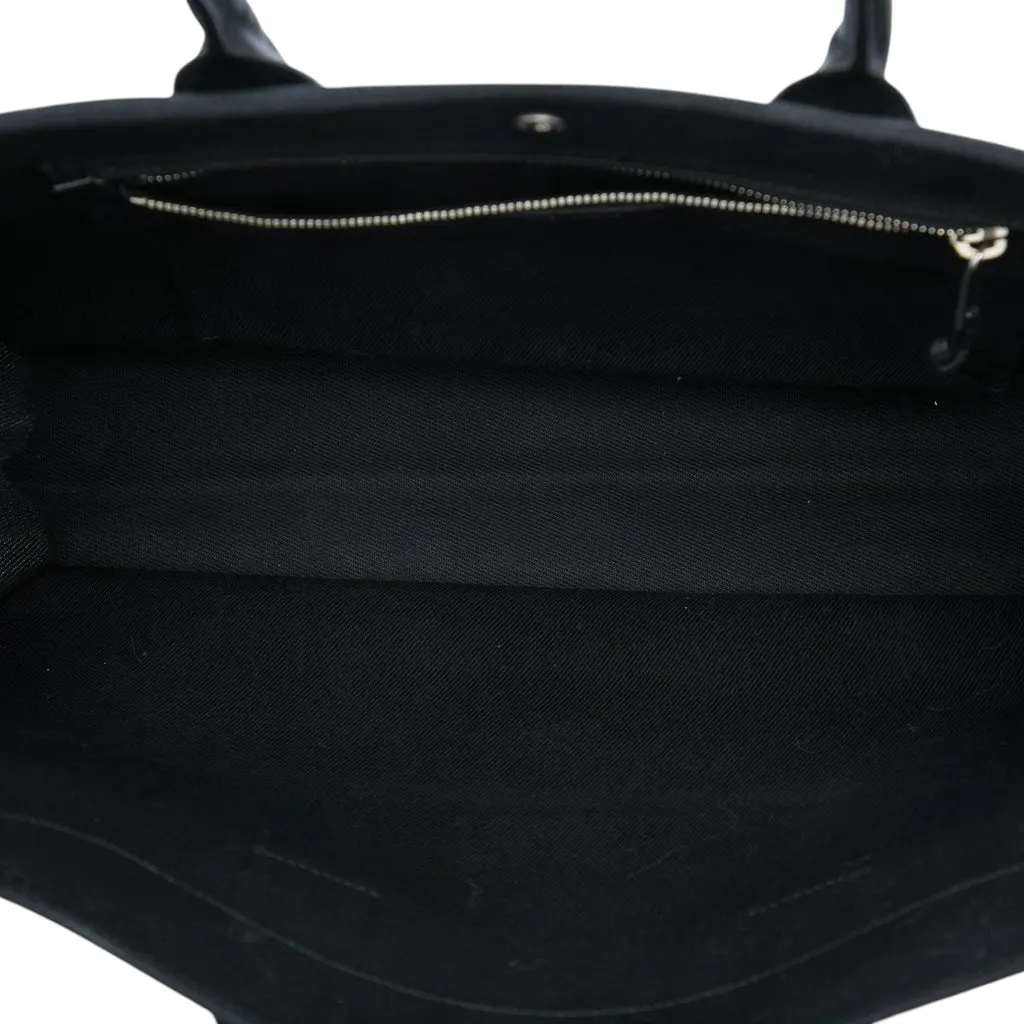 Saint Laurent Large Canvas Rive Gauche Tote Black Very good - Model View
