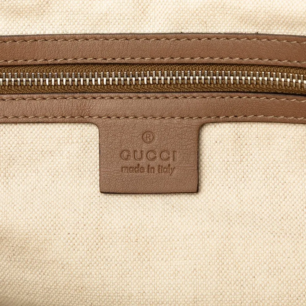 Gucci Calfskin Braided Handle Tote Brown Leather Very good - Box View