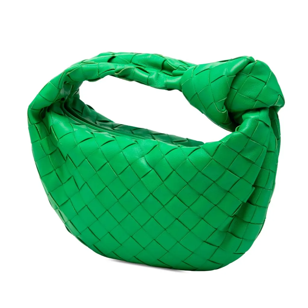 Bottega Veneta Mini Nappa Intrecciato Jodie Green Leather Very good - Back View