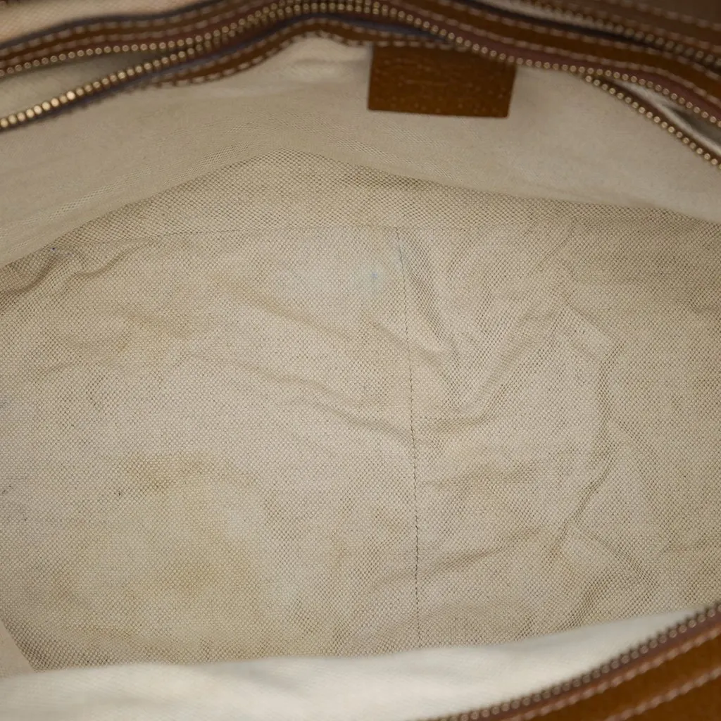 Gucci GG Canvas Bree Tote Beige Canvas Good - Model View