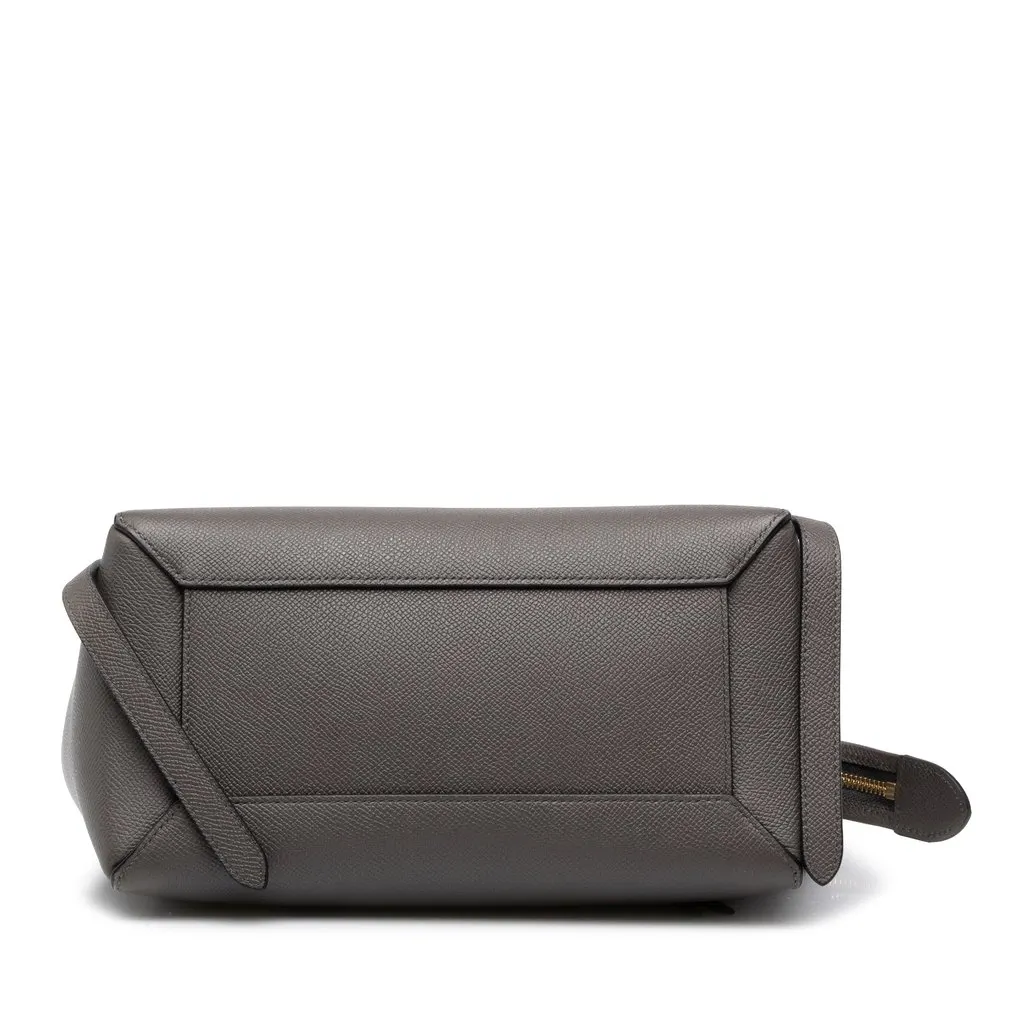 Celine Micro Grained Calfskin Belt Bag Grey Leather Very good - Inside View