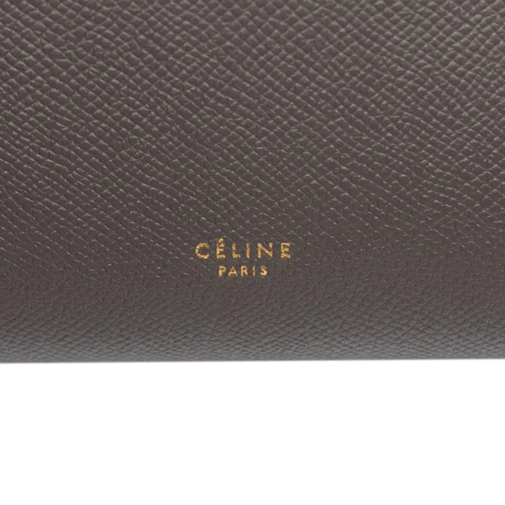 Celine Micro Grained Calfskin Belt Bag Grey Leather Very good - Box View