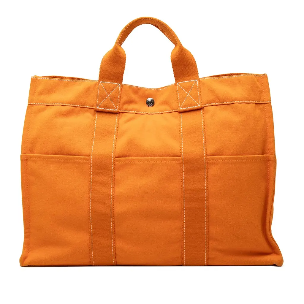 Hermès Canvas Fourre Tout MM Orange Very good - Front View