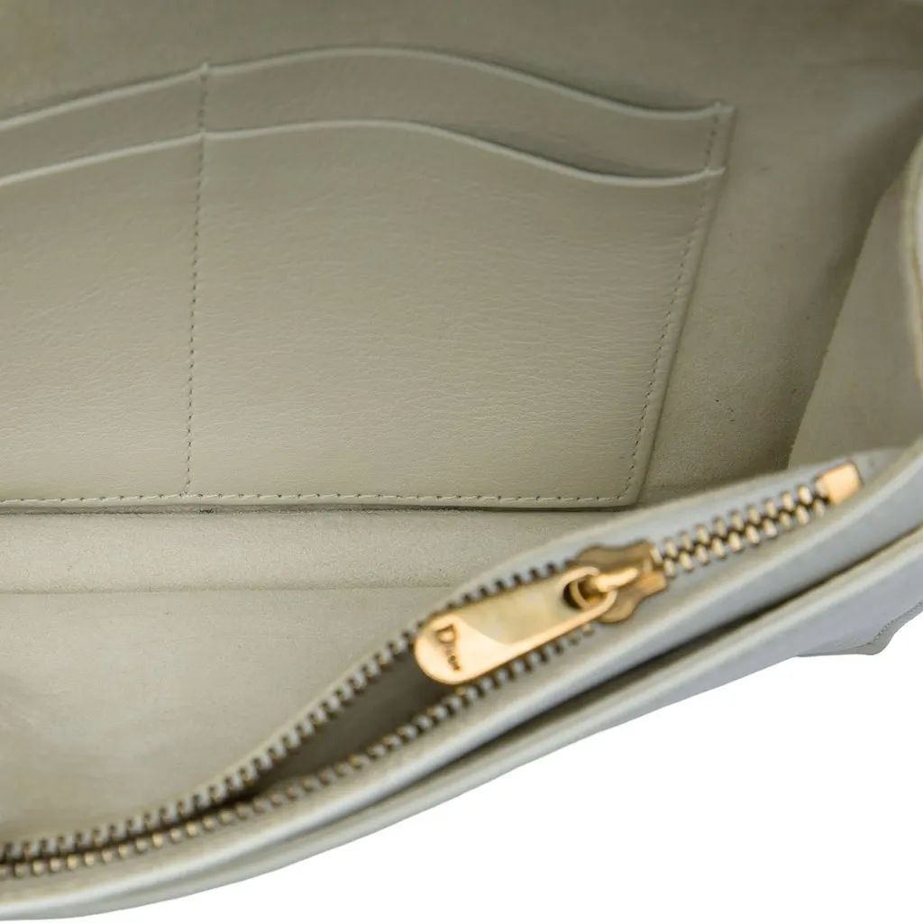 Dior Studded Calfskin Diorama Wallet on Chain White Leather Very good - Model View