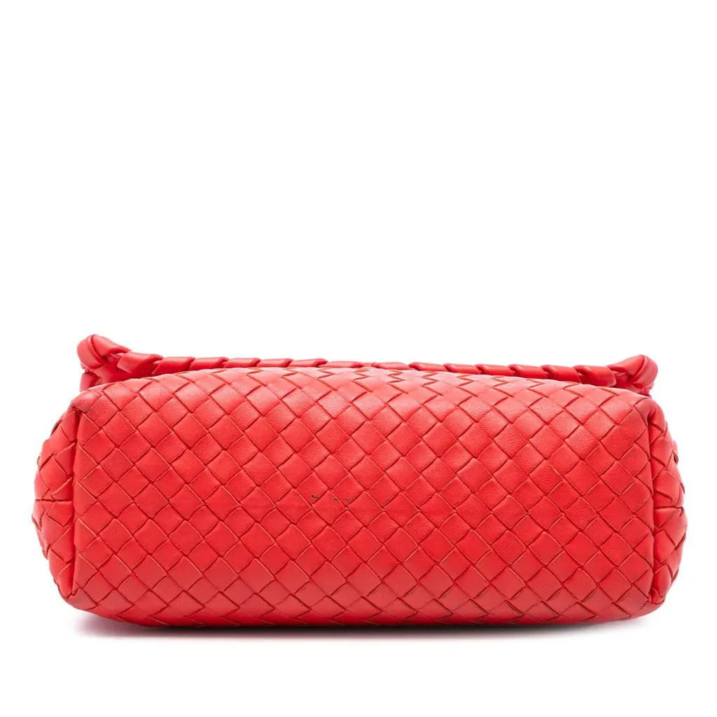 Bottega Veneta Small Nappa Intrecciato Olimpia Shoulder Bag Red Leather Very good - Inside View