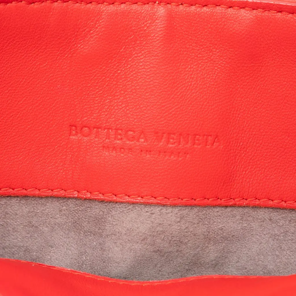Bottega Veneta Small Nappa Intrecciato Olimpia Shoulder Bag Red Leather Very good - Box View