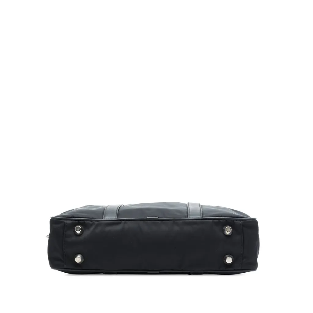 Prada Saffiano Trimmed Tessuto Business Bag Black Very good - Inside View