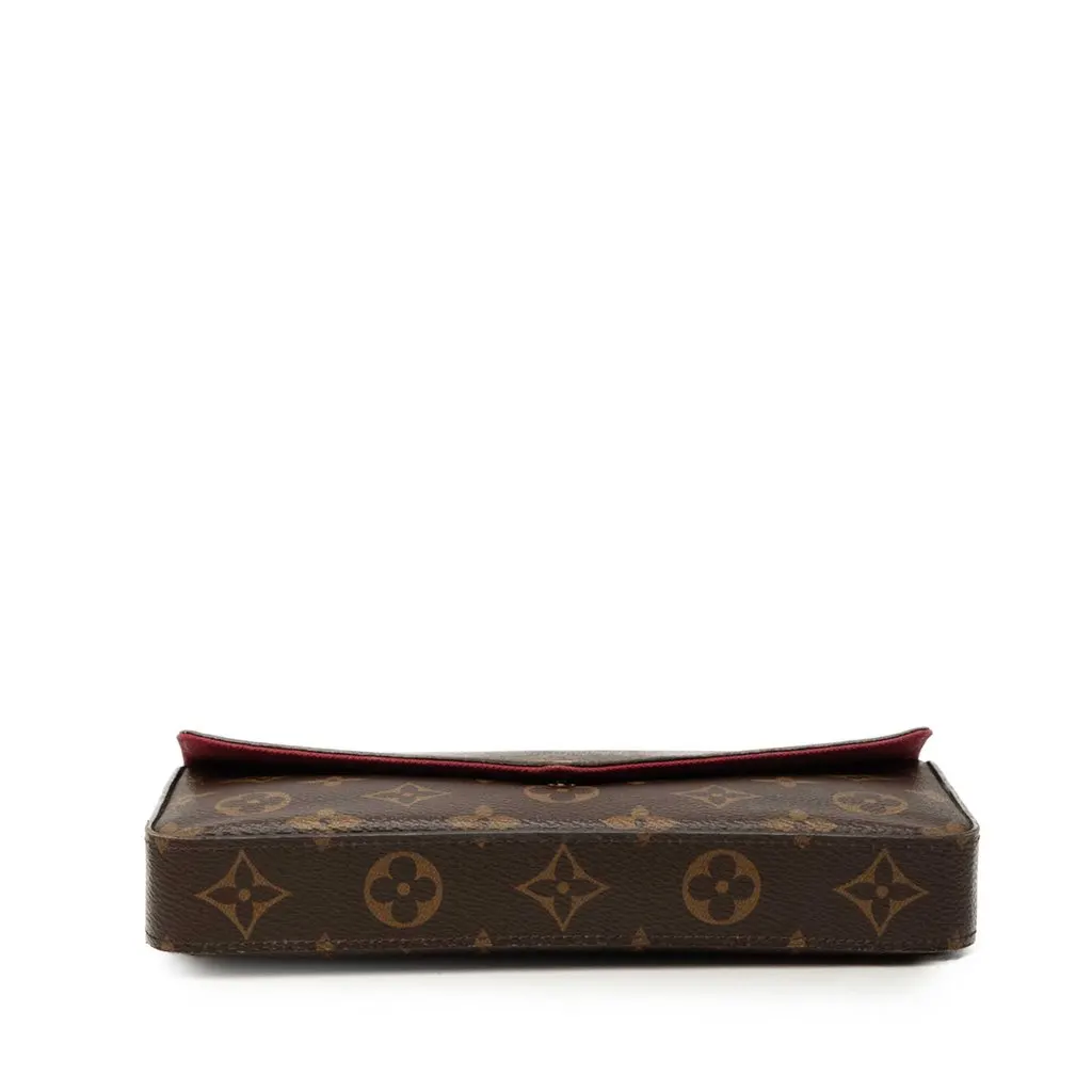 Louis Vuitton Monogram Pochette Felicie Brown Good - Inside View