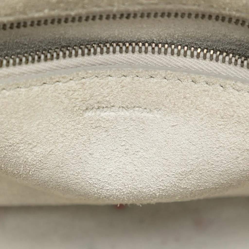Celine Small Soft Grained Calfskin Seau Sangle Bucket Bag White Leather Very good - Box View