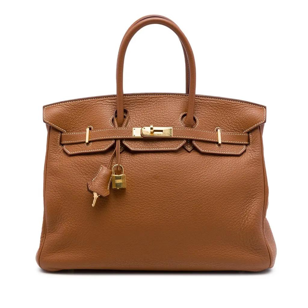 Hermès Togo Birkin Retourne 35 Brown Leather Very good - Front View