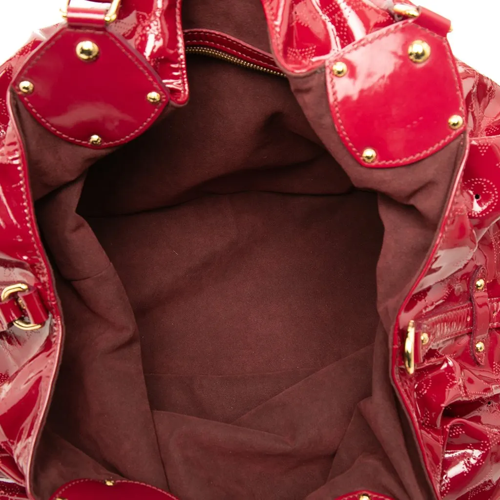 Louis Vuitton Monogram Vernis Mahina Surya L Red Leather Very good - Model View
