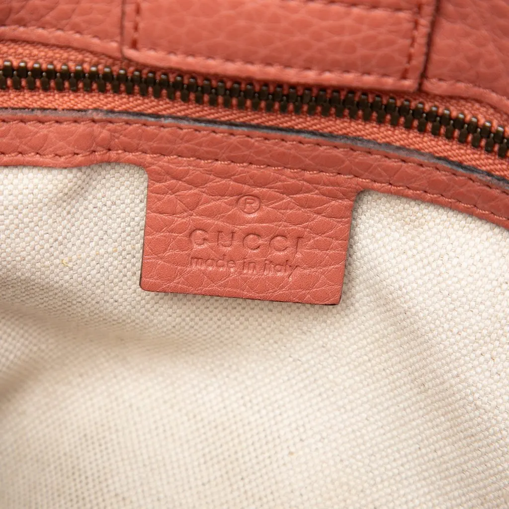 Gucci Small Calfskin Bamboo Shopper Satchel Pink Leather Very good - Box View