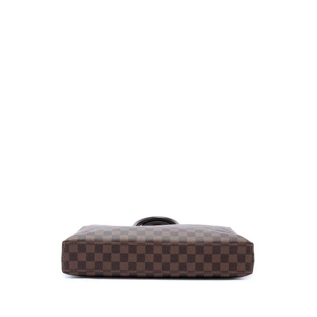 Louis Vuitton Damier Ebene Porte Documents Jour Brown Canvas Very good - Inside View