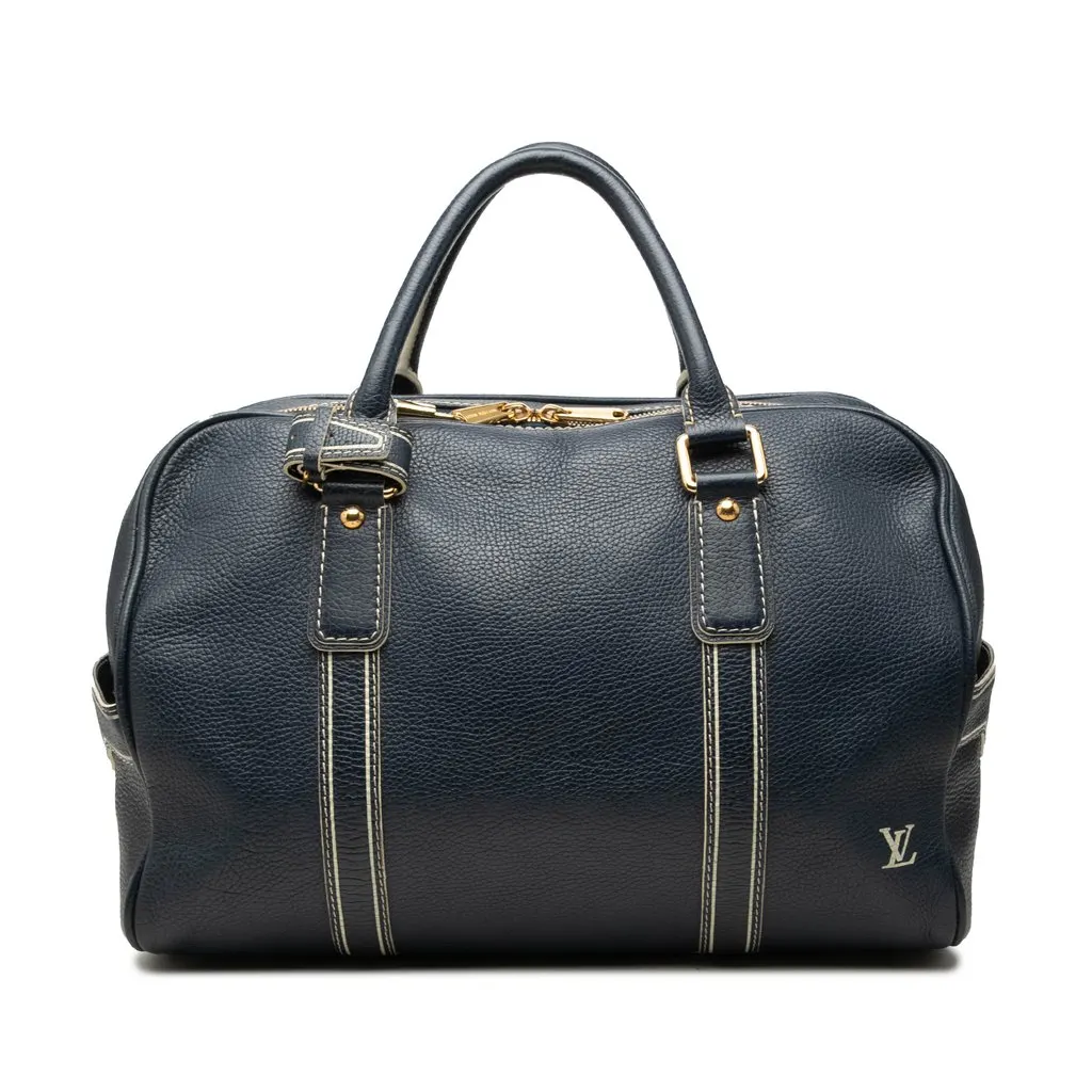Louis Vuitton Tobago Carryall Blue Leather Good - Front View