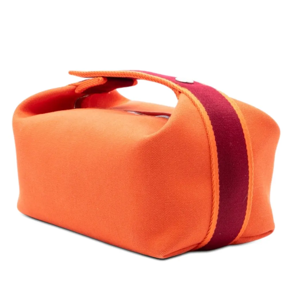 Hermès Small Toile Bride A Brac Case Orange Very good - Back View