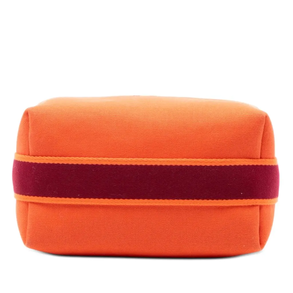 Hermès Small Toile Bride A Brac Case Orange Very good - Inside View
